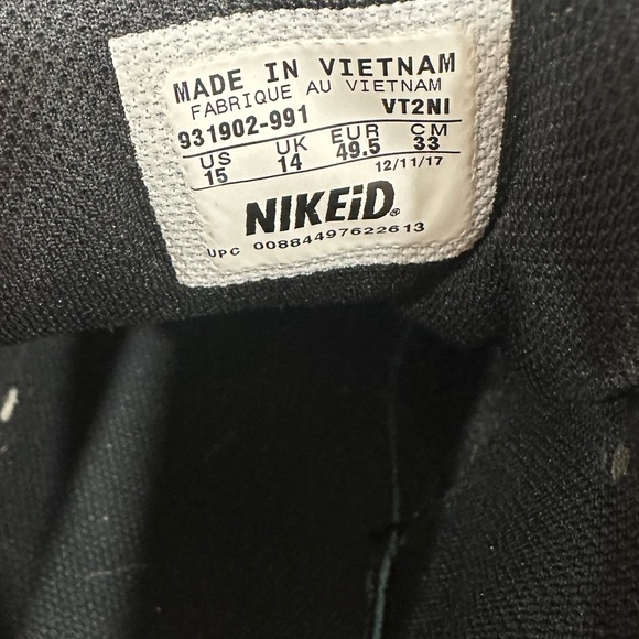 Nike Air Max 1 Essential (931902-991)‎ Sneakers Men Size 15 Black / Gold - Picture 10 of 10